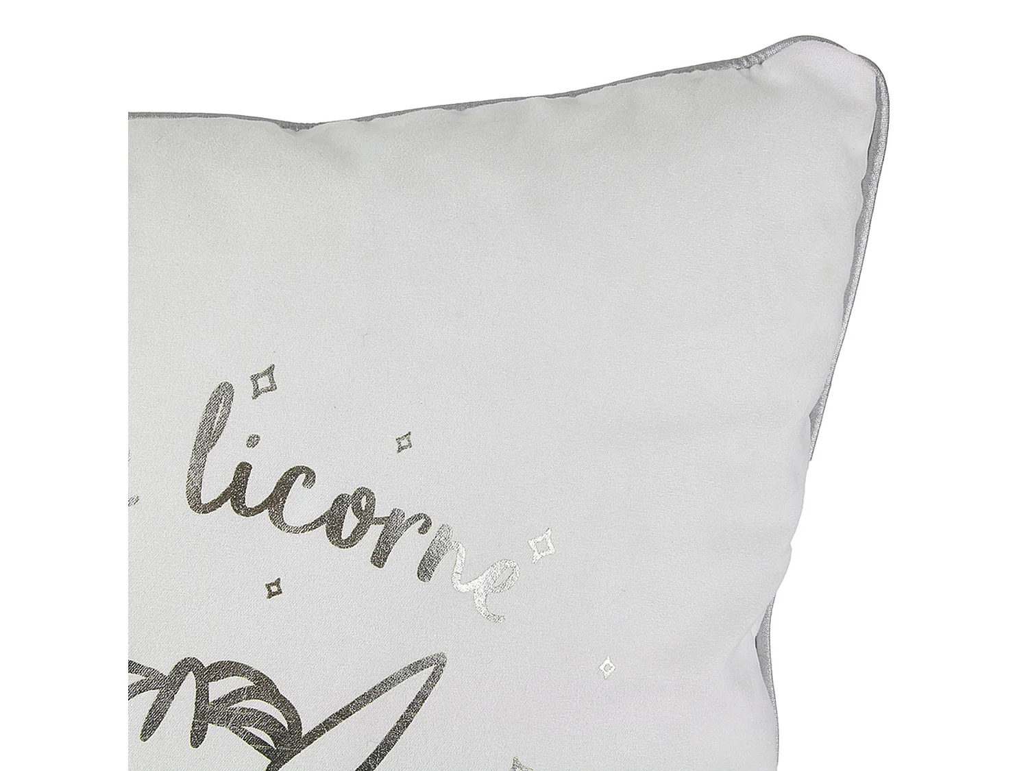 Coussin 40x40 cm LICORNE Argent