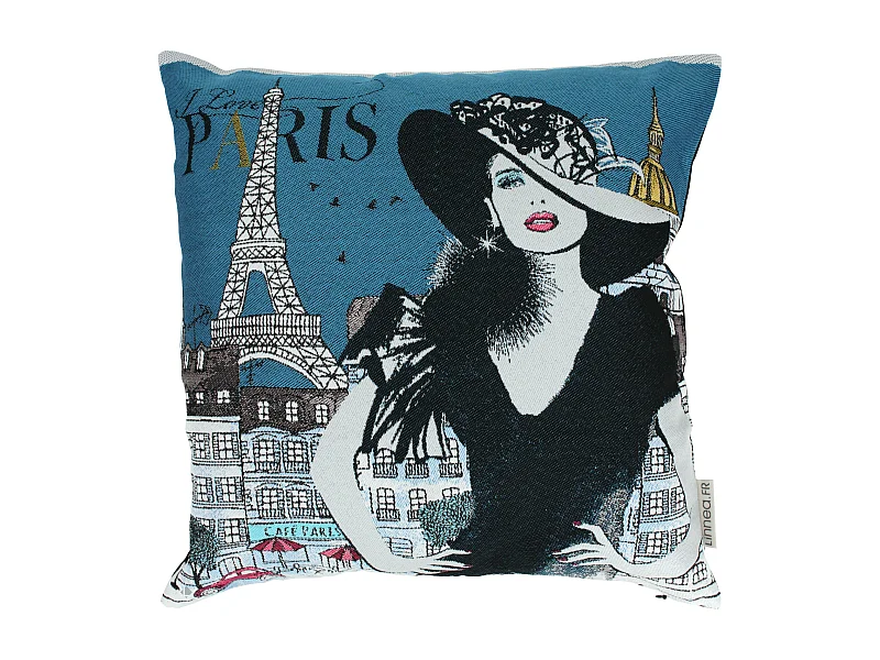 Housse de coussin 45x45 cm AUDREY Bleu