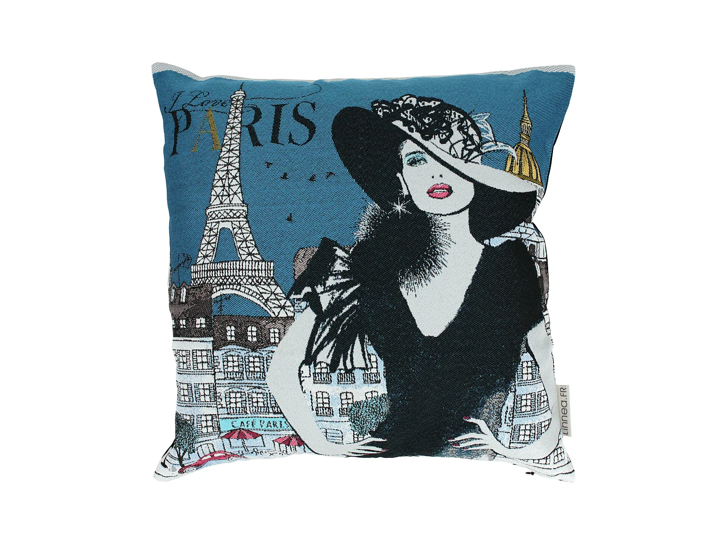 Housse de coussin 45x45 cm AUDREY Bleu