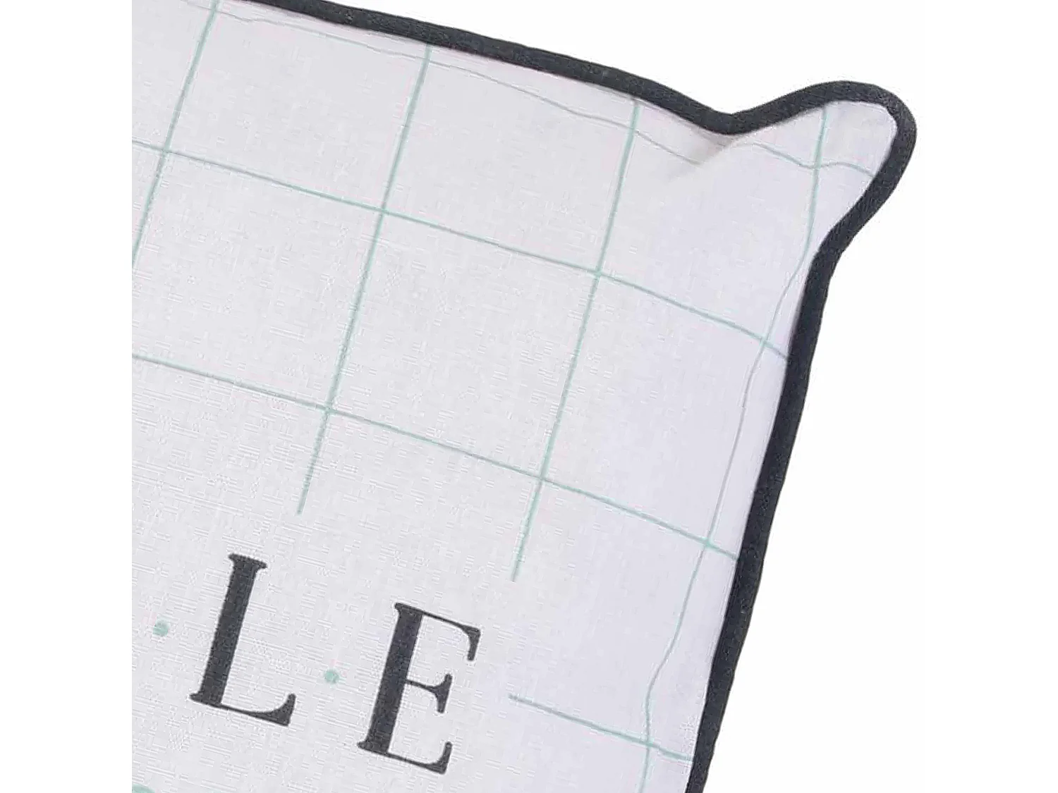 Coussin 40x40 cm EN FAMILLE Noir/Blanc Je vous aime