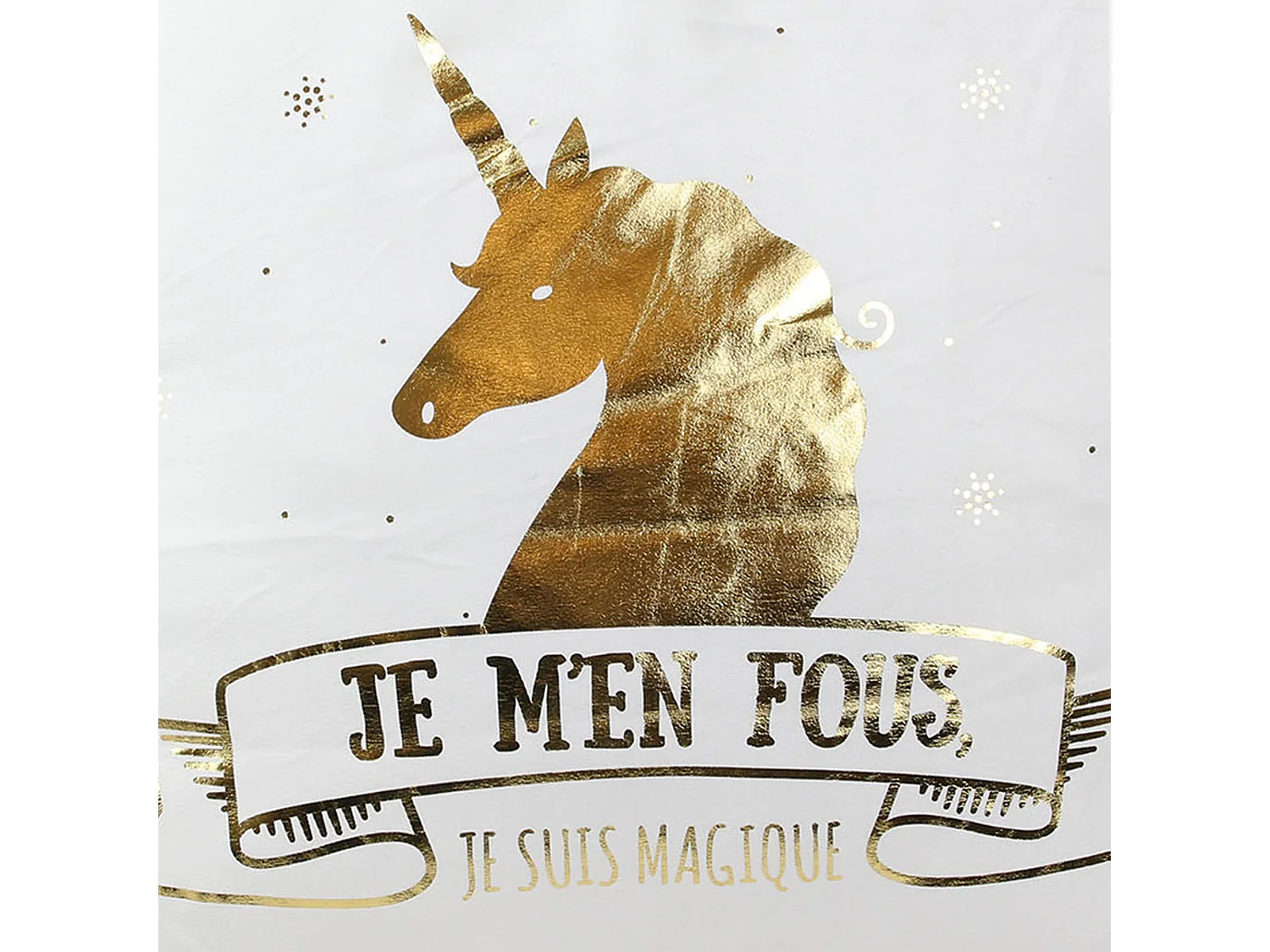 Coussin 40x40 cm LICORNE Or