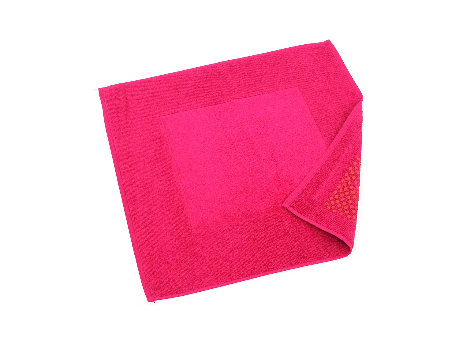 Tapis de bain antidérapant 60x60 cm velours PRESTIGE rose Fuschia