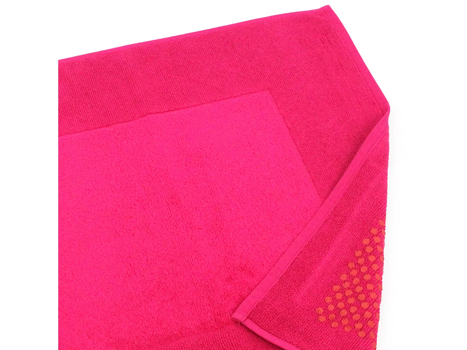 Tapis de bain antidérapant 60x60 cm velours PRESTIGE rose Fuschia