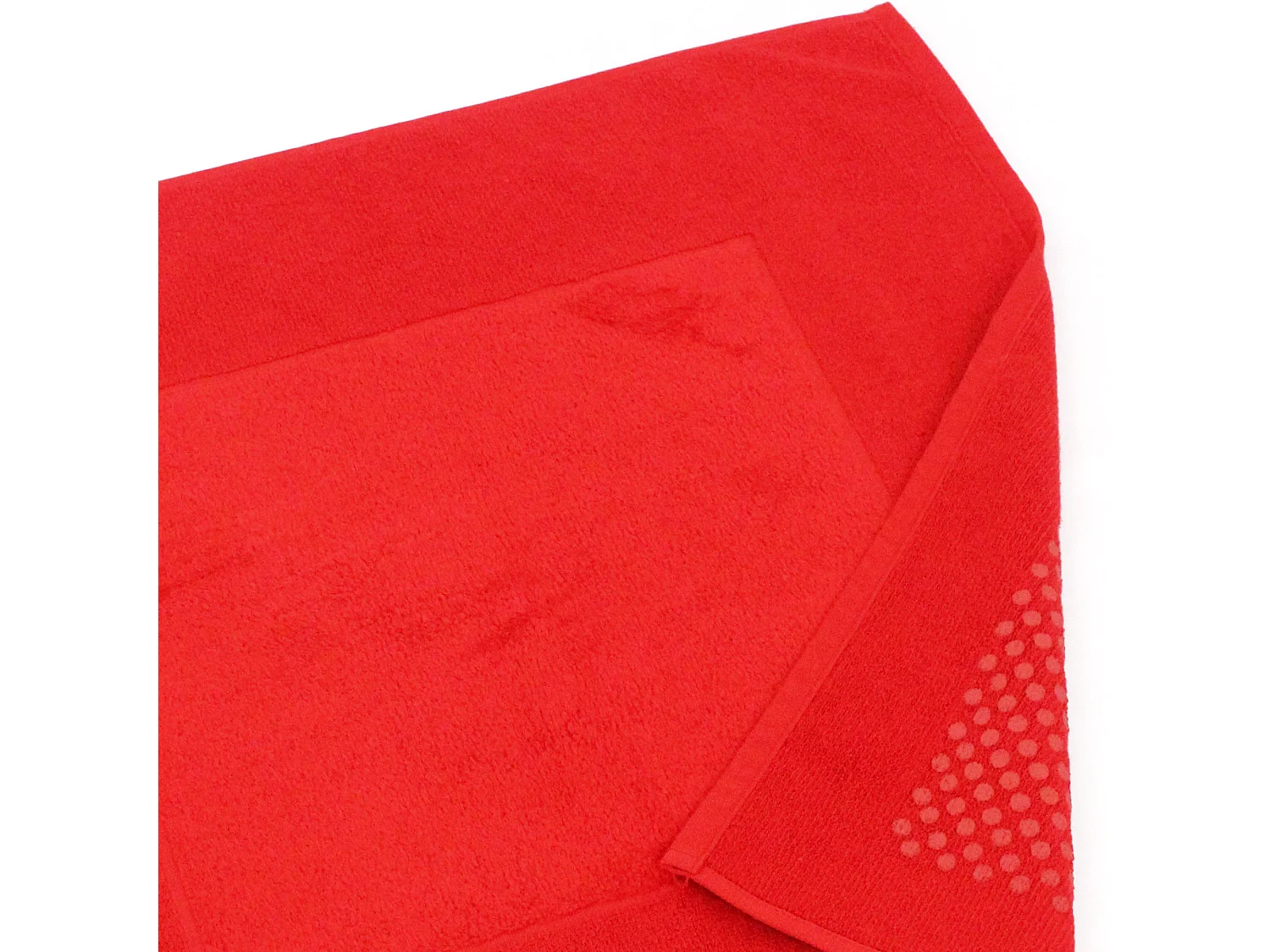Tapis de bain antidérapant 60x60 cm velours PRESTIGE rouge