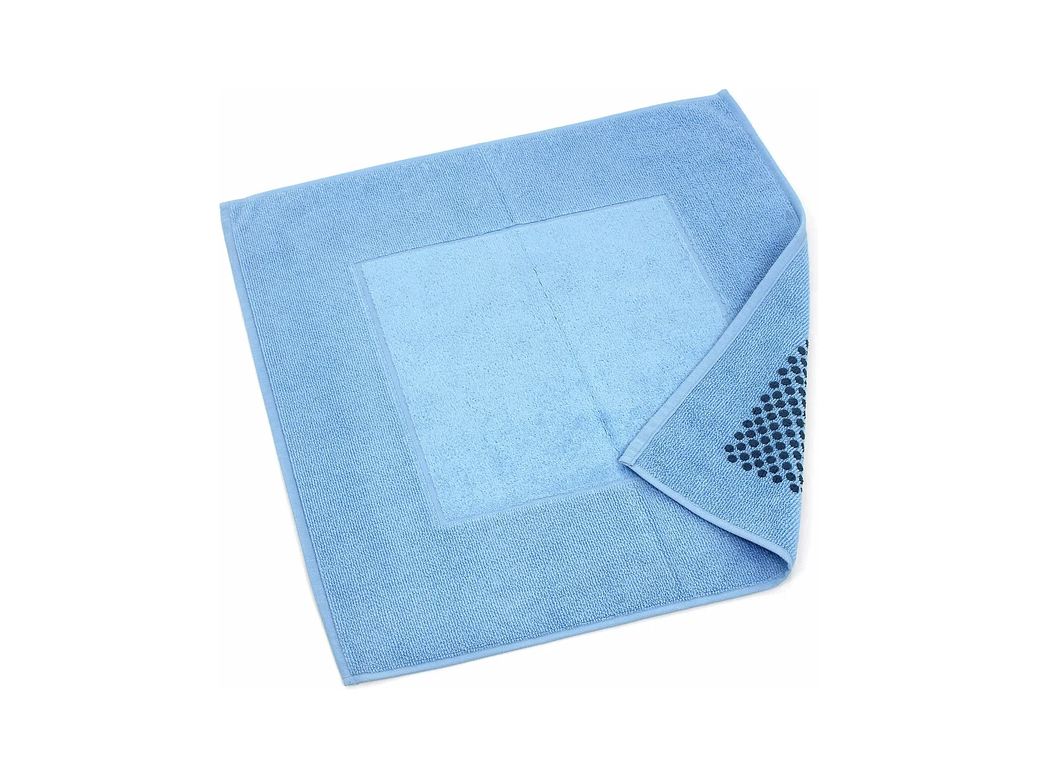 Tapis de bain antidérapant 60x60 cm velours PRESTIGE bleu Ciel