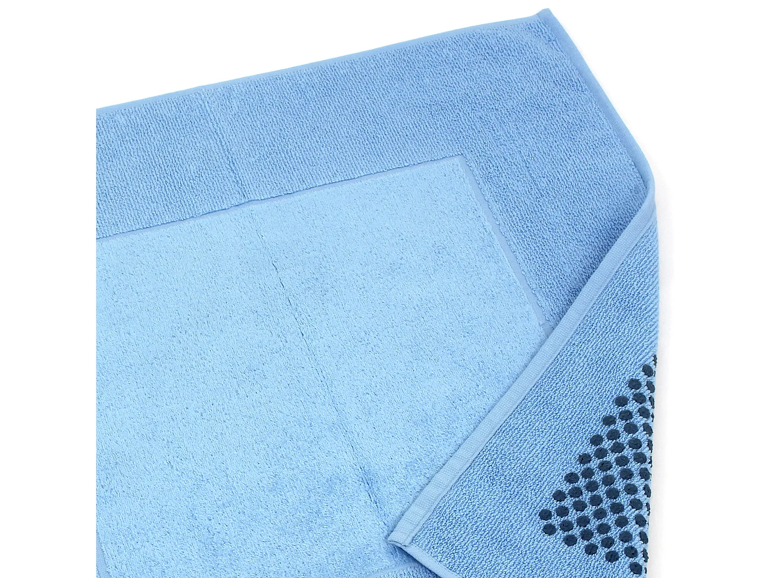 Tapis de bain antidérapant 60x60 cm velours PRESTIGE bleu Ciel