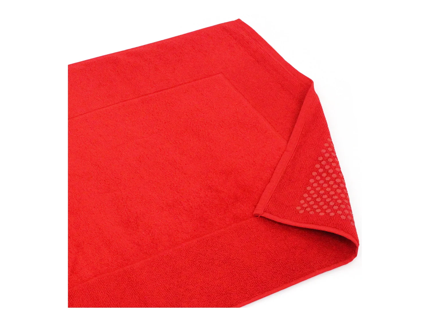 Tapis de bain antidérapant 60x90 cm velours PRESTIGE rouge