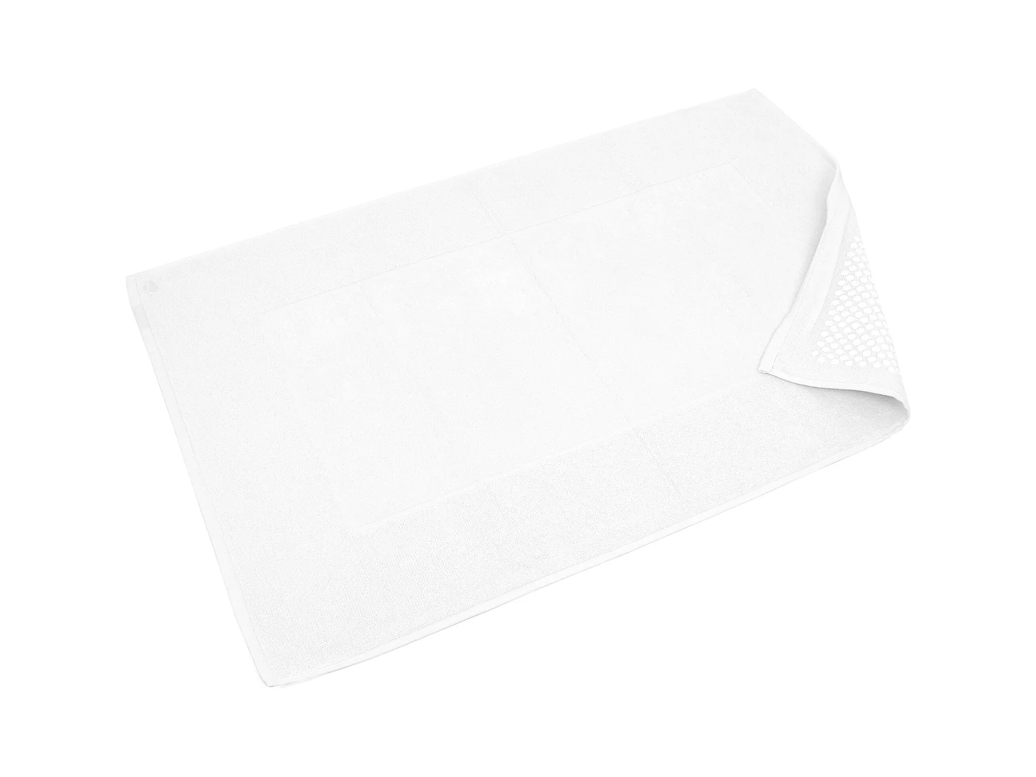 Tapis de bain antidérapant 60x90 cm velours PRESTIGE blanc