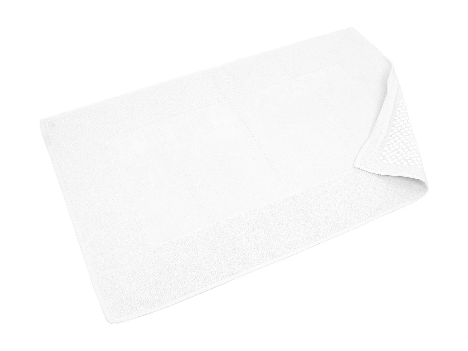 Tapis de bain antidérapant 60x90 cm velours PRESTIGE blanc