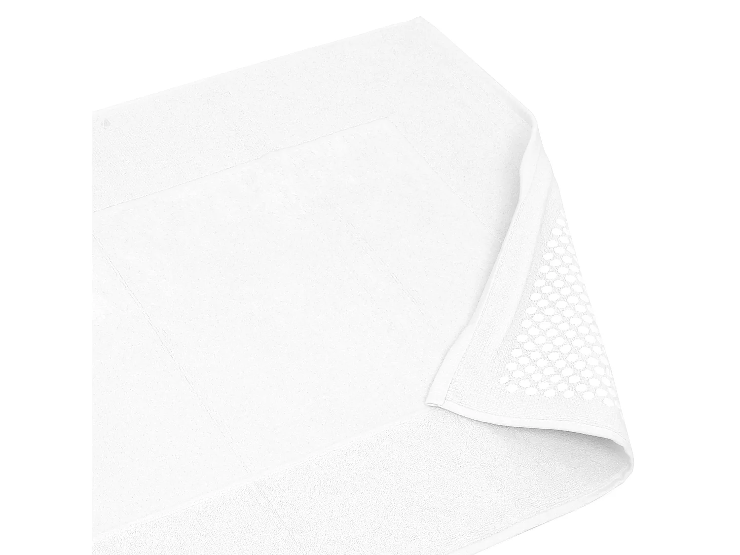 Tapis de bain antidérapant 60x90 cm velours PRESTIGE blanc