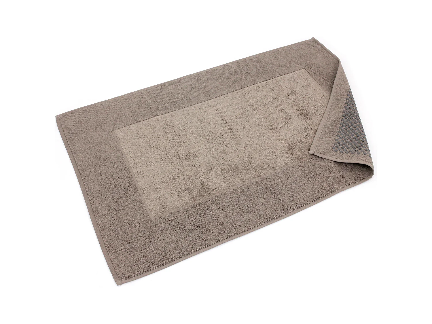 Tapis de bain antidérapant 60x90 cm velours PRESTIGE marron Taupe