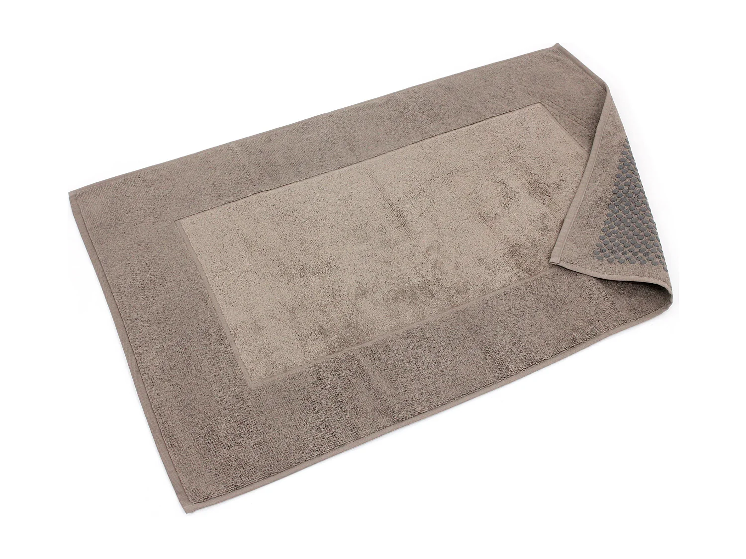 Tapis de bain antidérapant 60x90 cm velours PRESTIGE marron Taupe