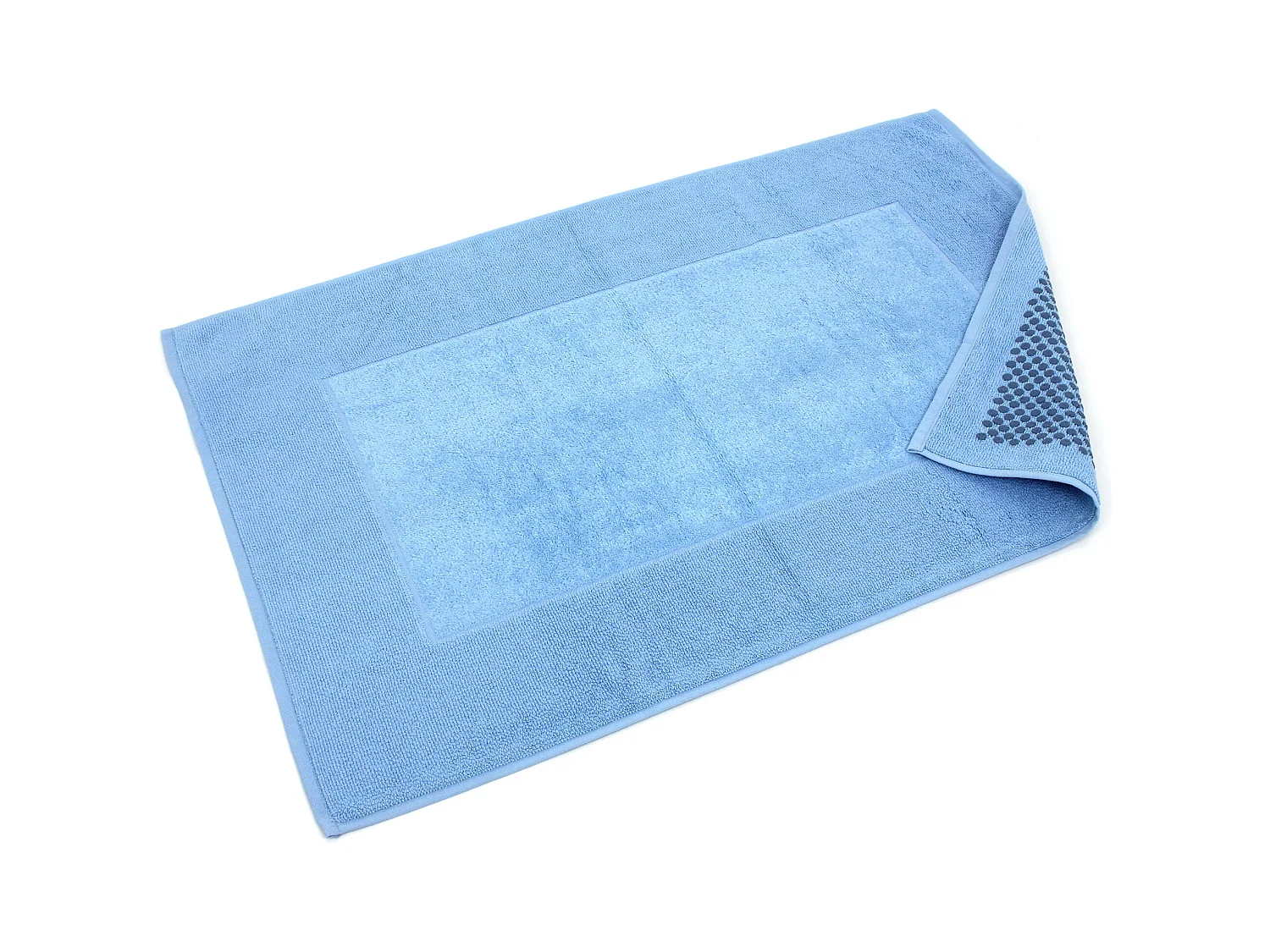 Tapis de bain antidérapant 60x90 cm velours PRESTIGE bleu Ciel