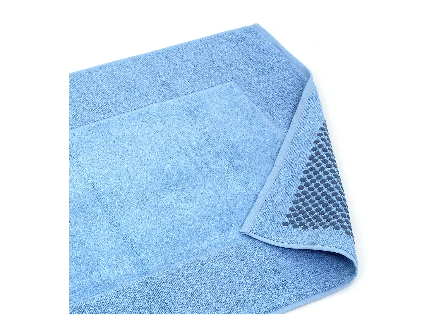 Tapis de bain antidérapant 60x90 cm velours PRESTIGE bleu Ciel