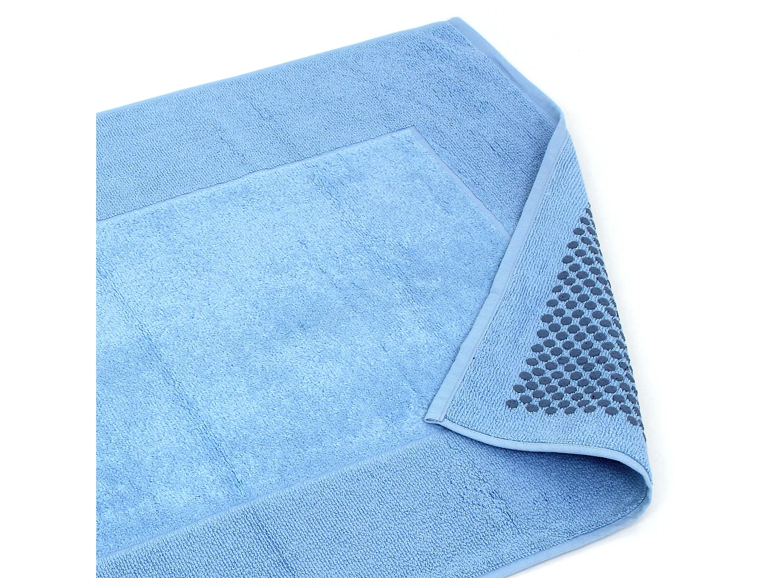 Tapis de bain antidérapant 60x90 cm velours PRESTIGE bleu Ciel