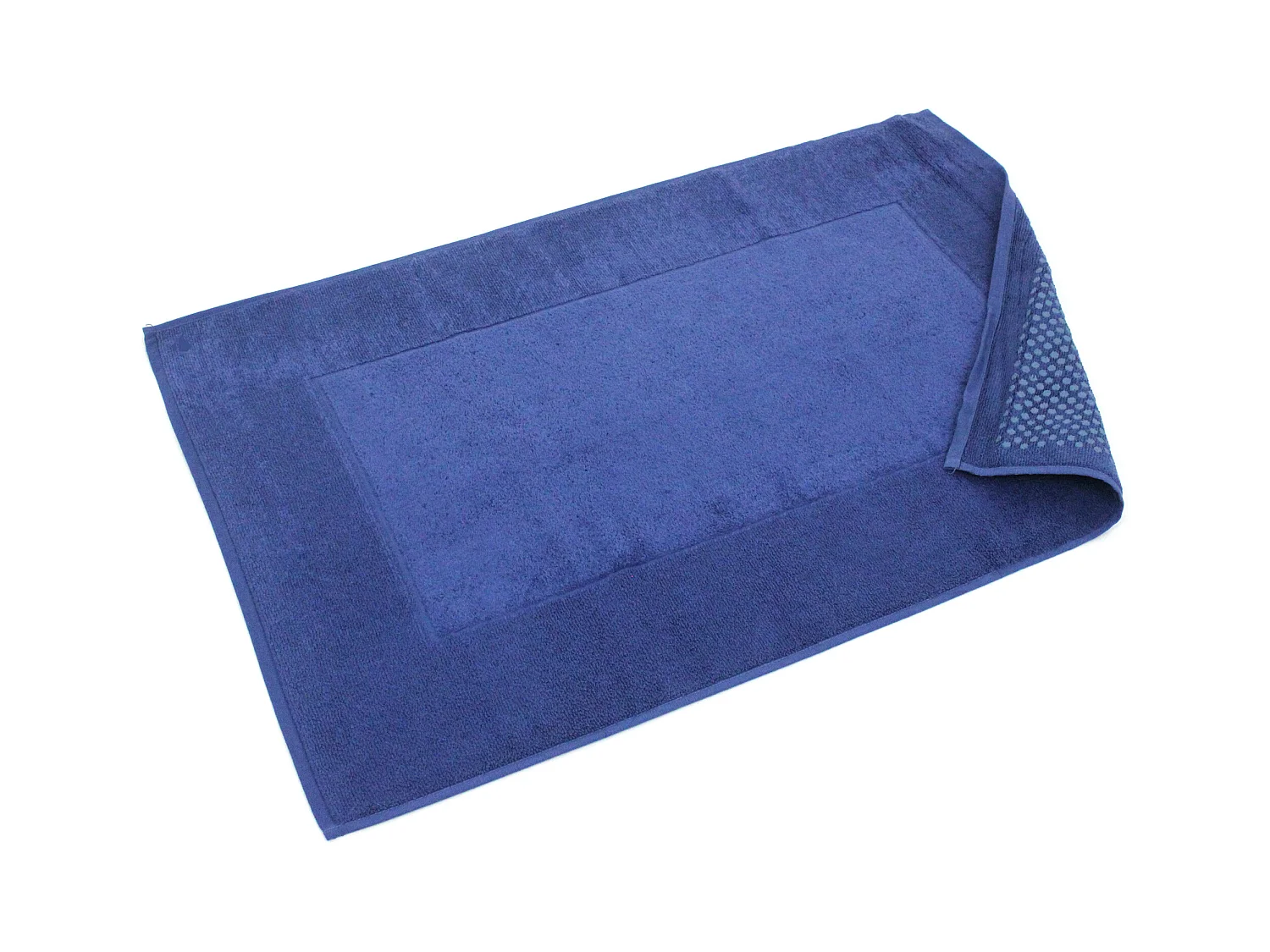 Tapis de bain antidérapant 60x90 cm velours PRESTIGE bleu Marine