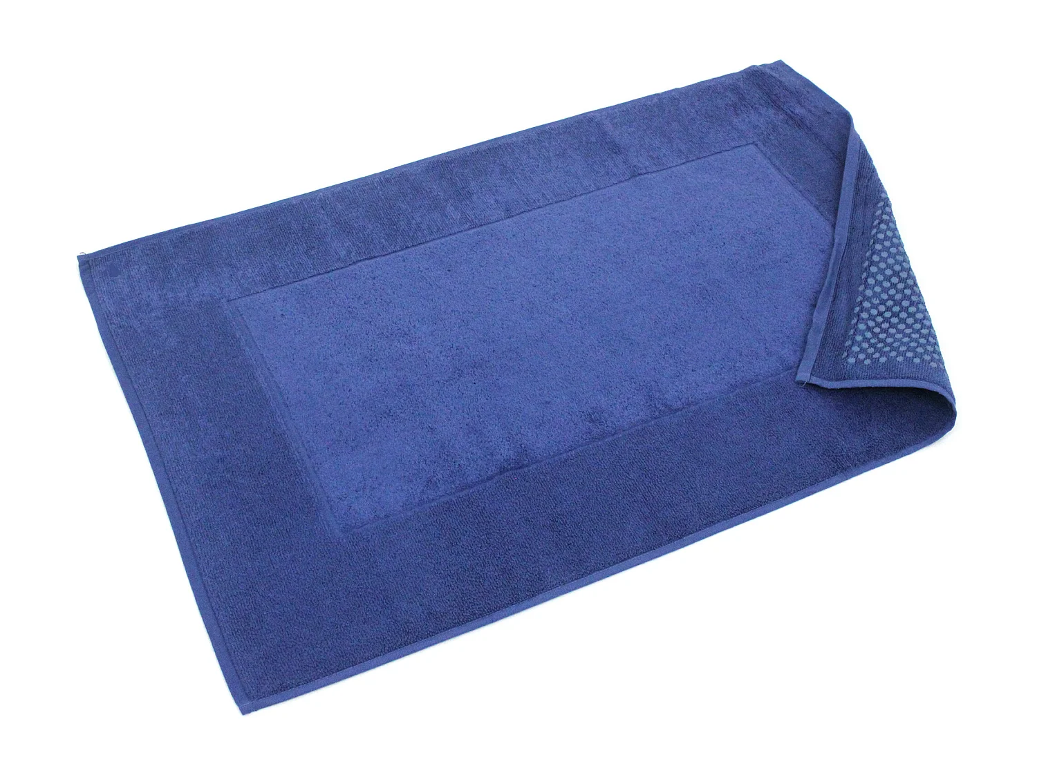 Tapis de bain antidérapant 60x90 cm velours PRESTIGE bleu Marine