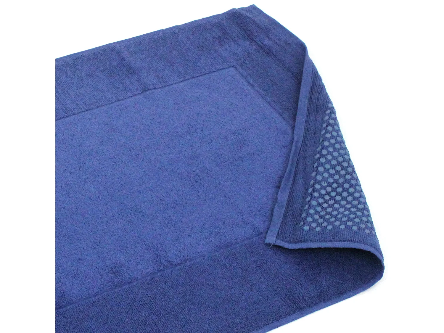 Tapis de bain antidérapant 60x90 cm velours PRESTIGE bleu Marine