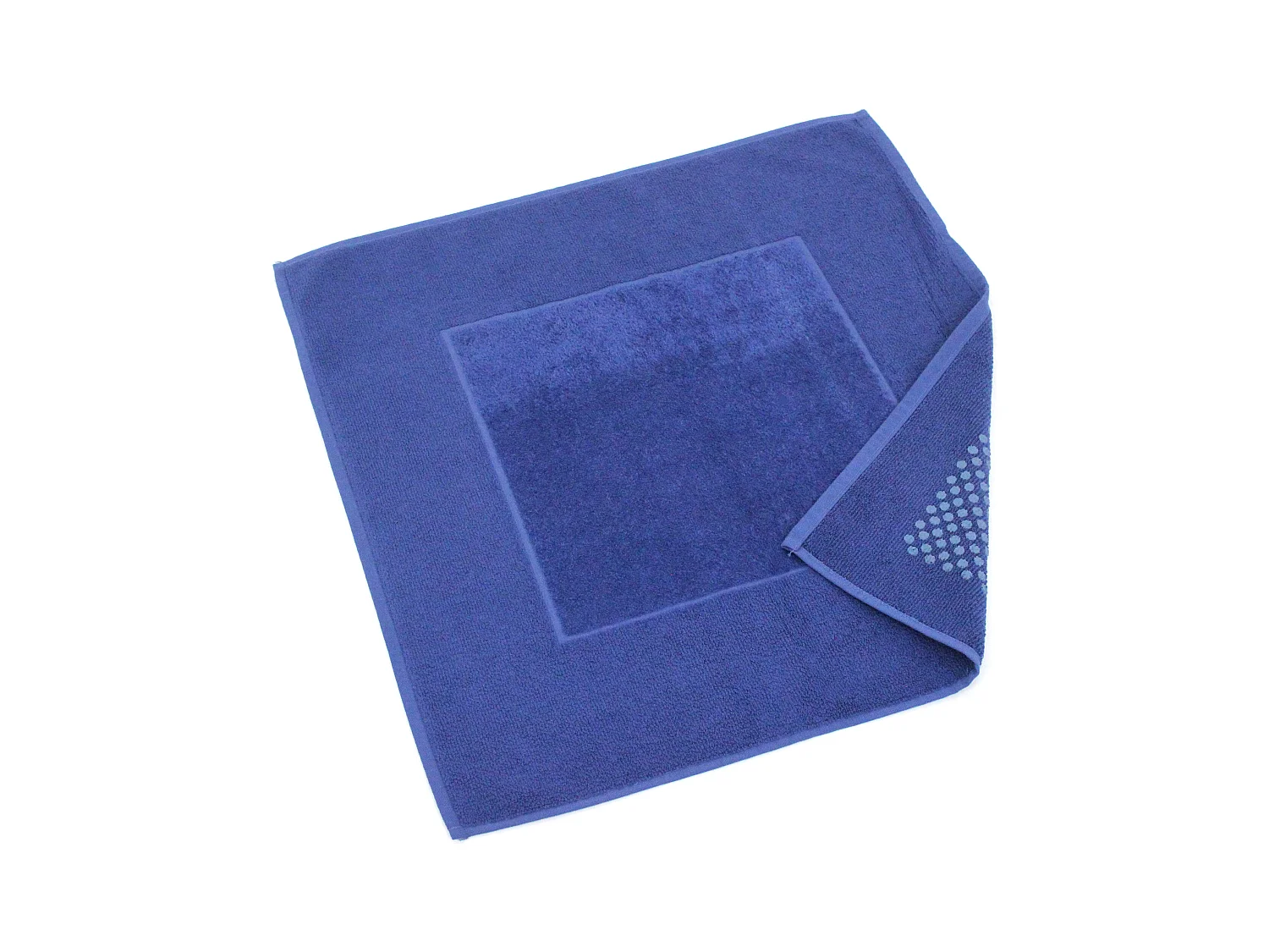 Tapis de bain antidérapant 60x60 cm velours PRESTIGE bleu Marine