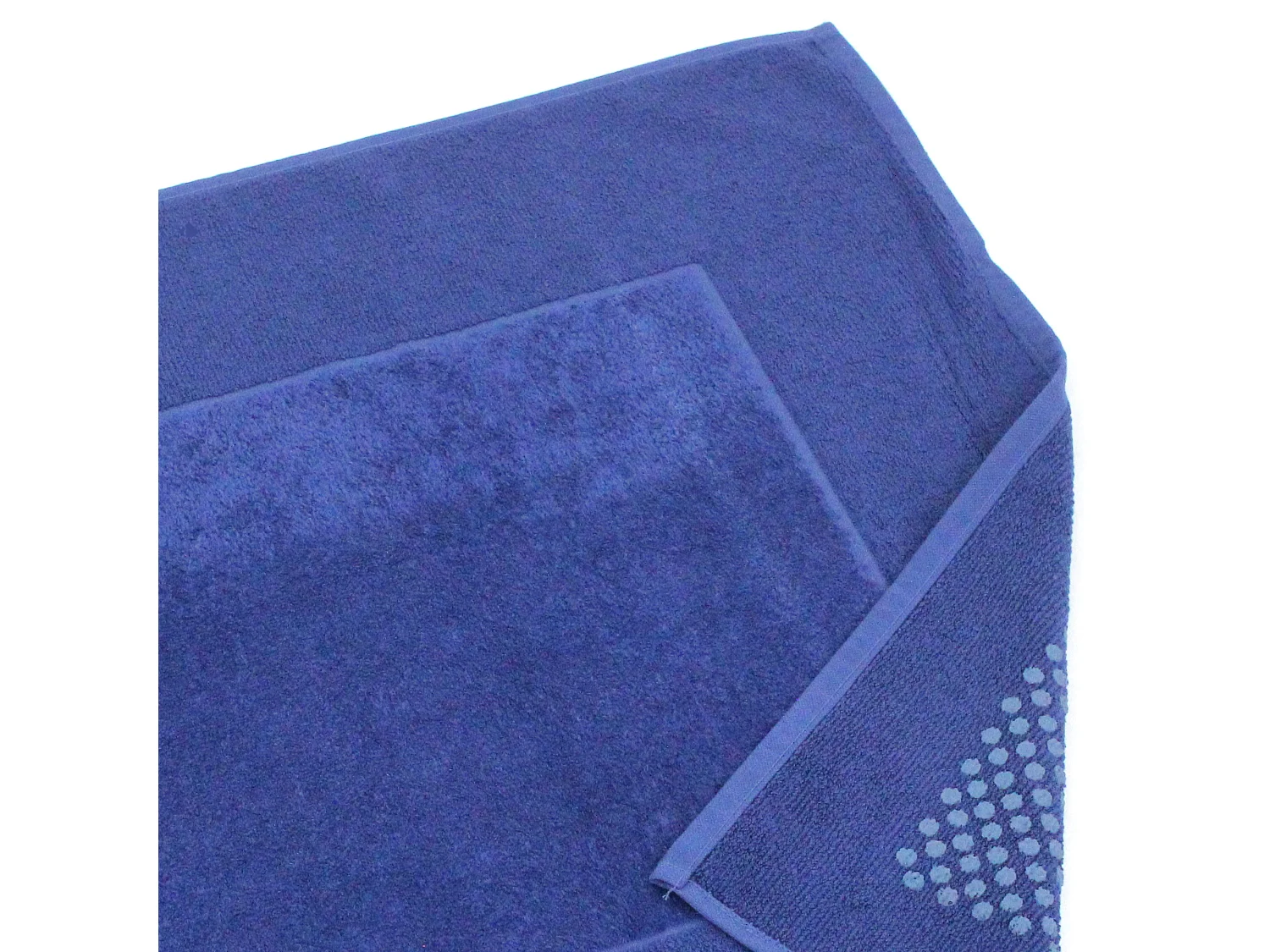 Tapis de bain antidérapant 60x60 cm velours PRESTIGE bleu Marine