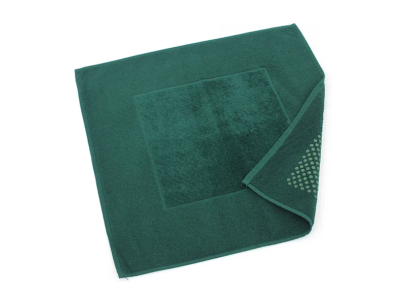 Tapis de bain antidérapant 60x60 cm velours PRESTIGE vert Kaki