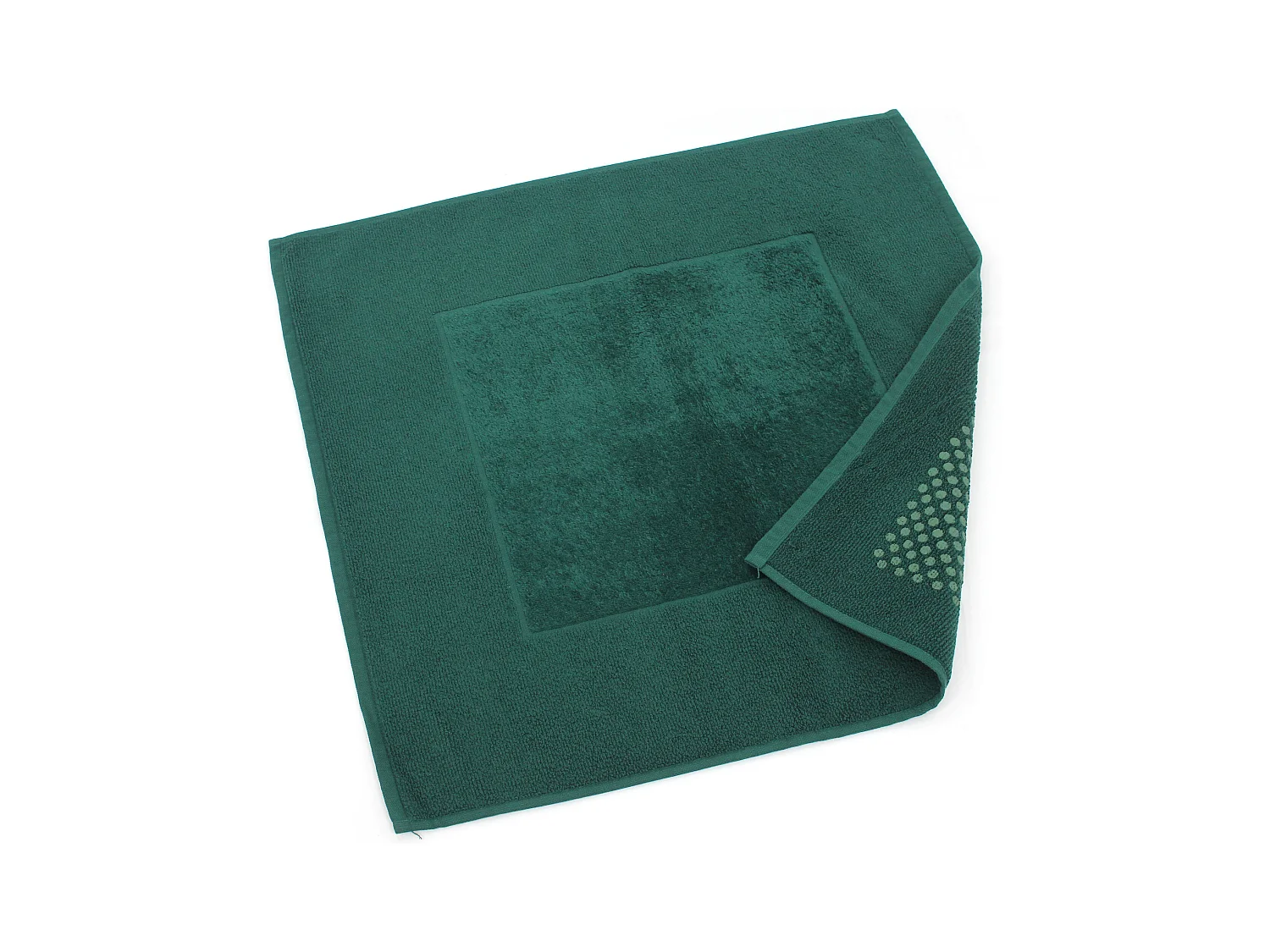 Tapis de bain antidérapant 60x60 cm velours PRESTIGE vert Kaki