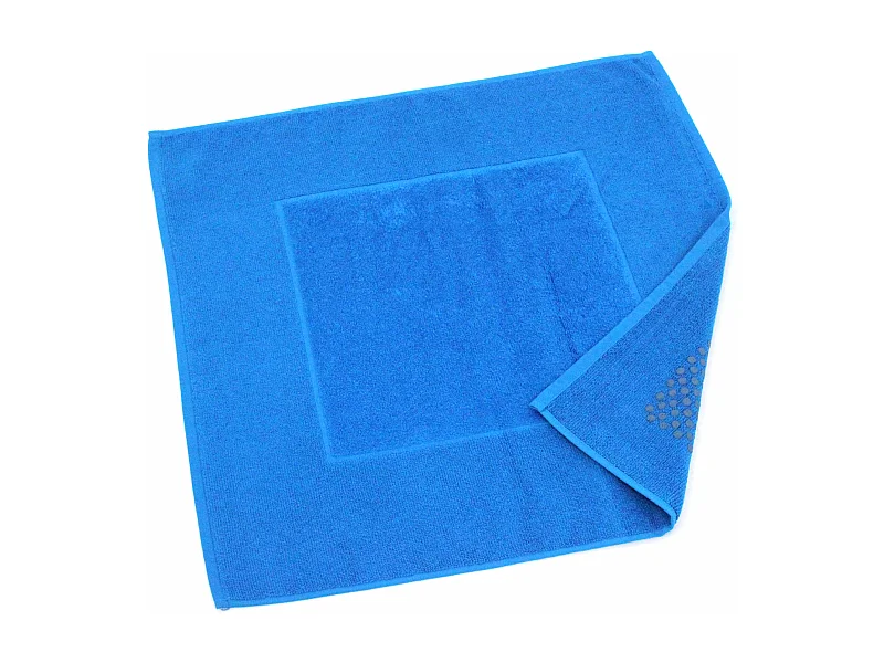 Tapis de bain antidérapant 60x60 cm velours PRESTIGE bleu Turquoise