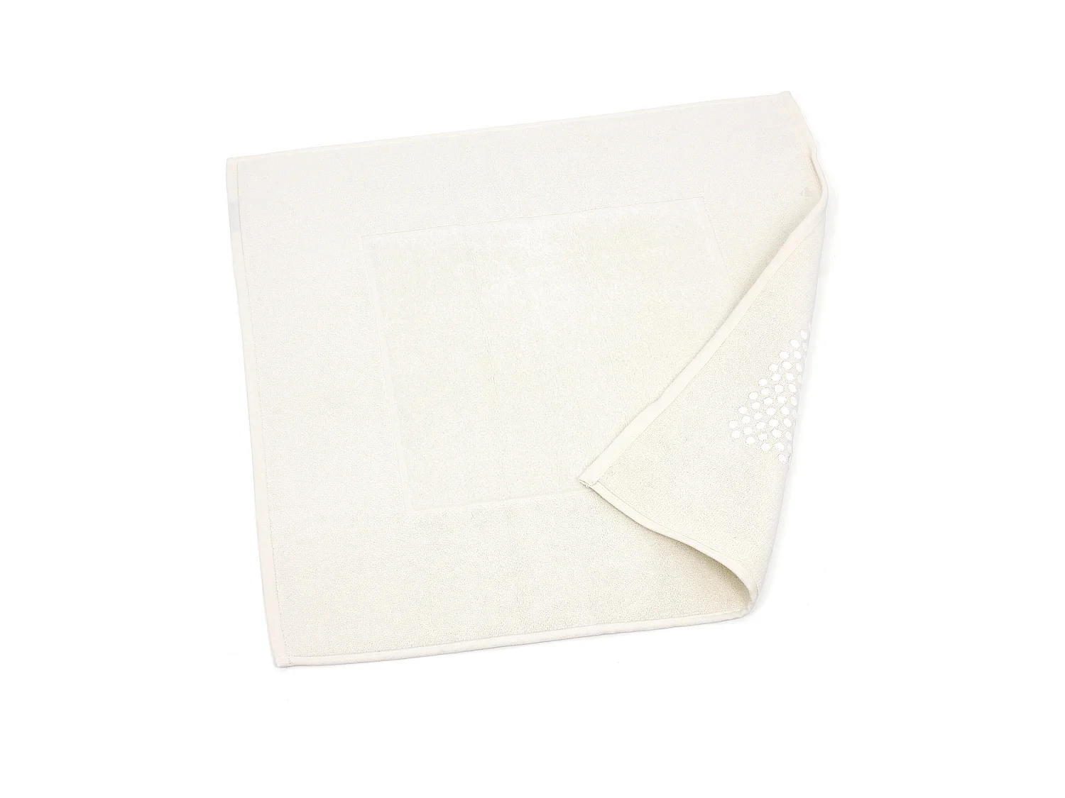 Tapis de bain antidérapant 60x60 cm velours PRESTIGE marron Beige