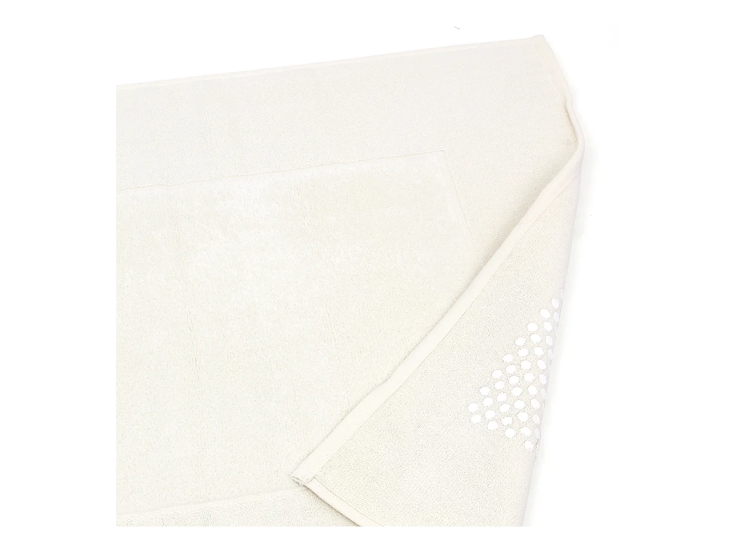 Tapis de bain antidérapant 60x60 cm velours PRESTIGE marron Beige