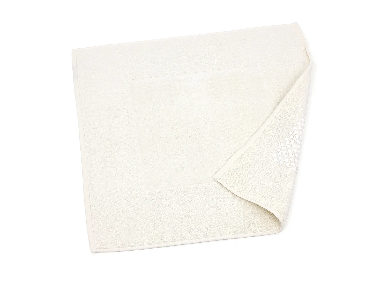 Tapis de bain antidérapant 60x60 cm velours PRESTIGE marron Beige