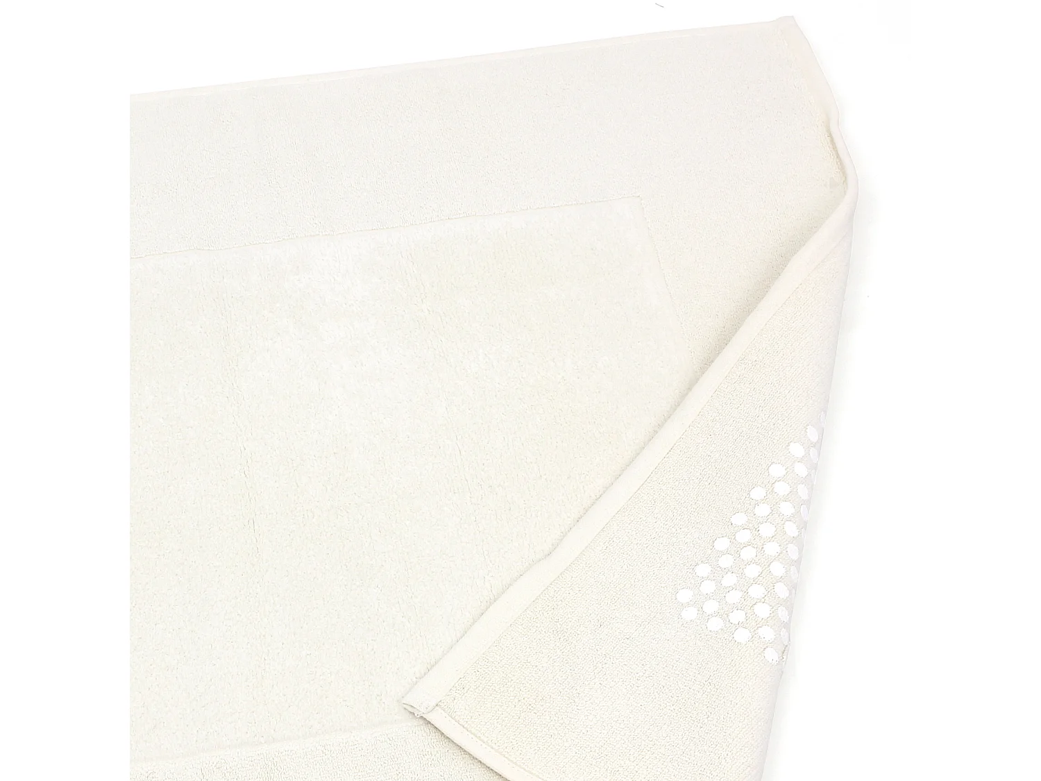 Tapis de bain antidérapant 60x60 cm velours PRESTIGE marron Beige