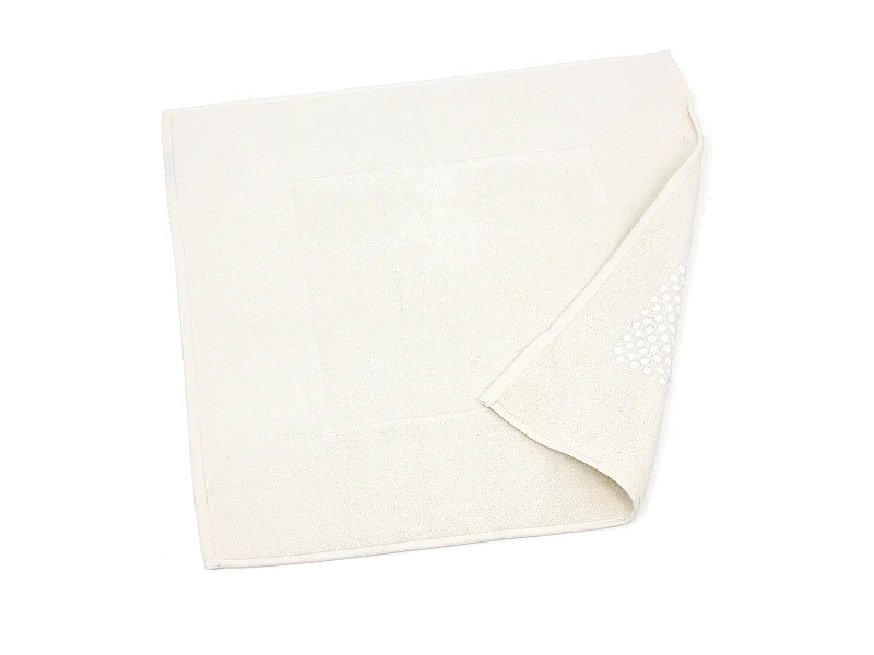 Tapis de bain antidérapant 60x60 cm velours PRESTIGE marron Beige