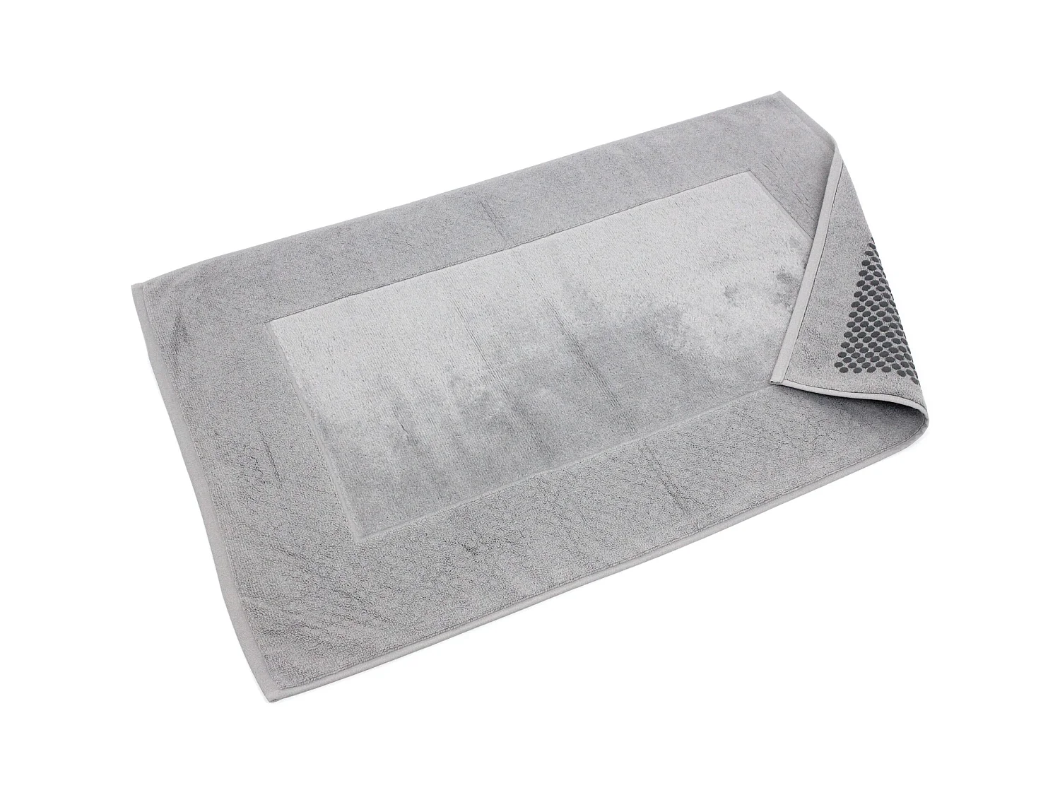 Tapis de bain antidérapant 60x90 cm velours PRESTIGE gris Argent