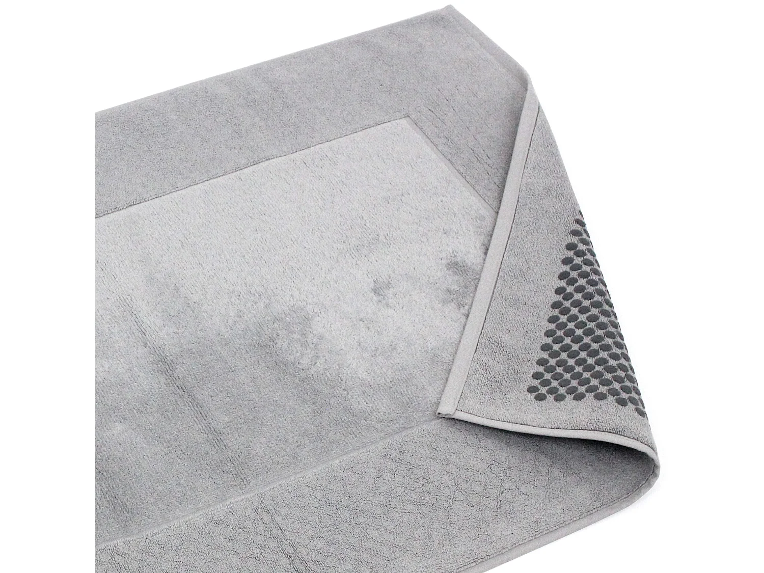 Tapis de bain antidérapant 60x90 cm velours PRESTIGE gris Argent