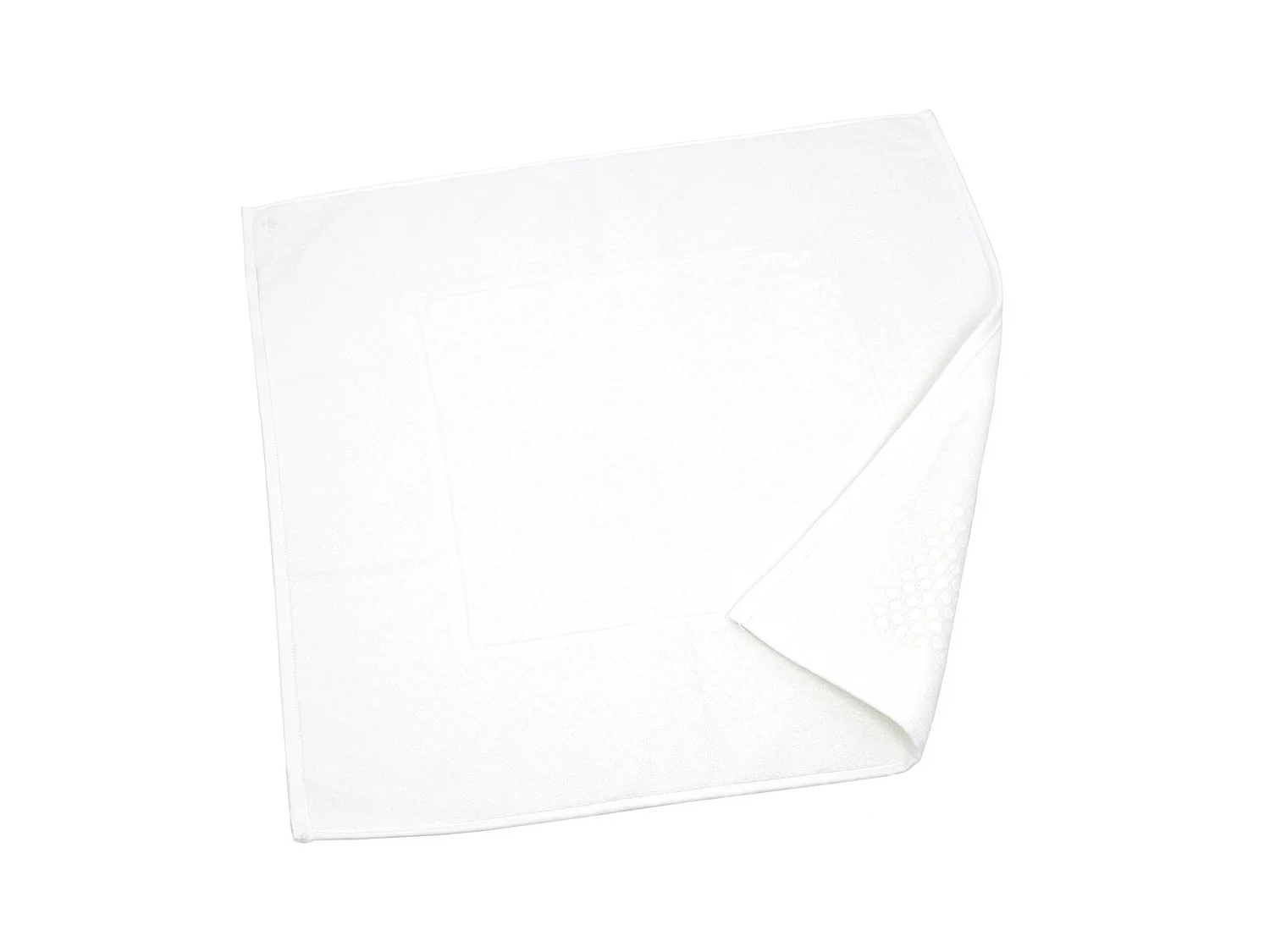 Tapis de bain antidérapant 60x60 cm velours PRESTIGE blanc