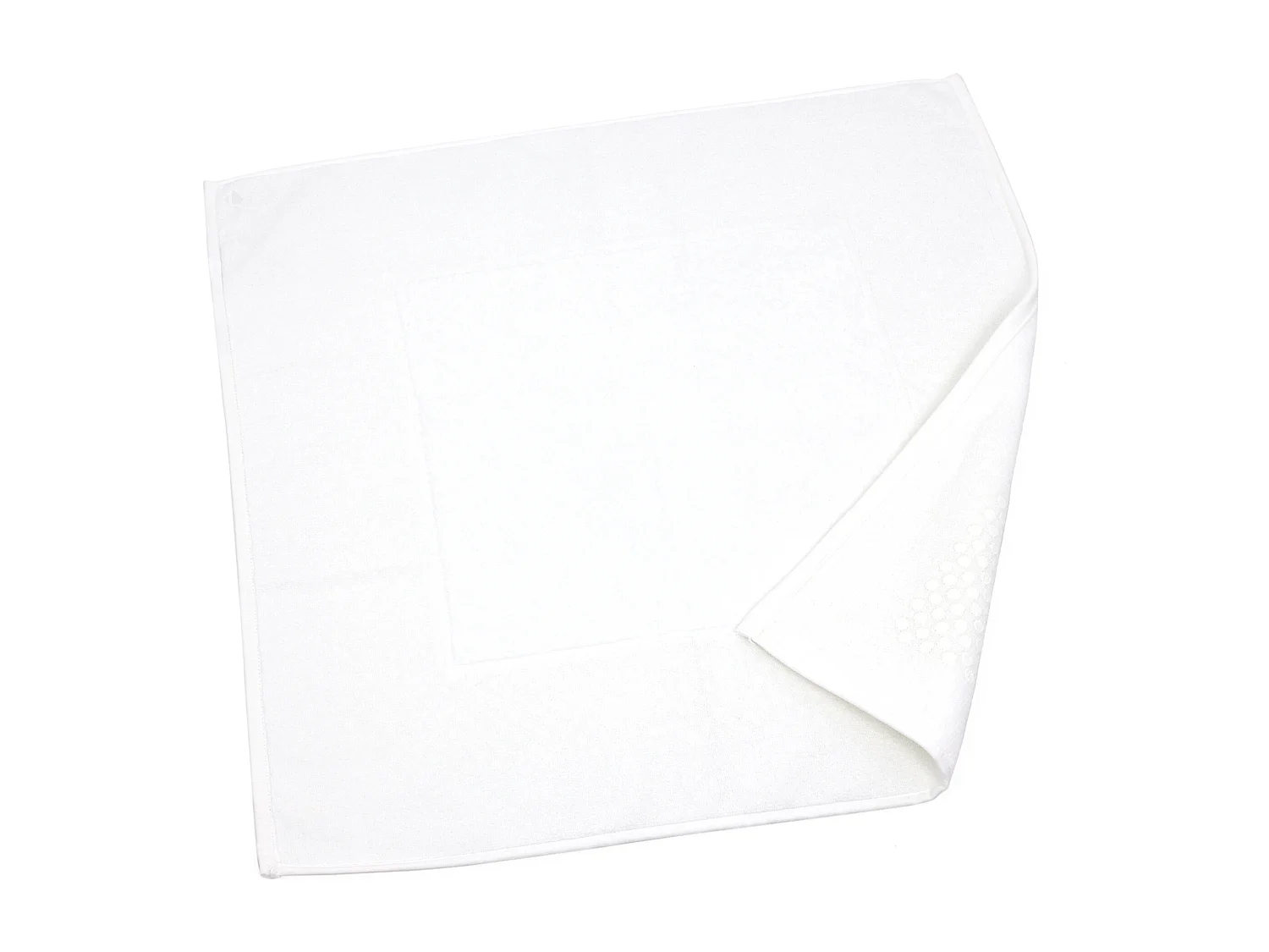 Tapis de bain antidérapant 60x60 cm velours PRESTIGE blanc