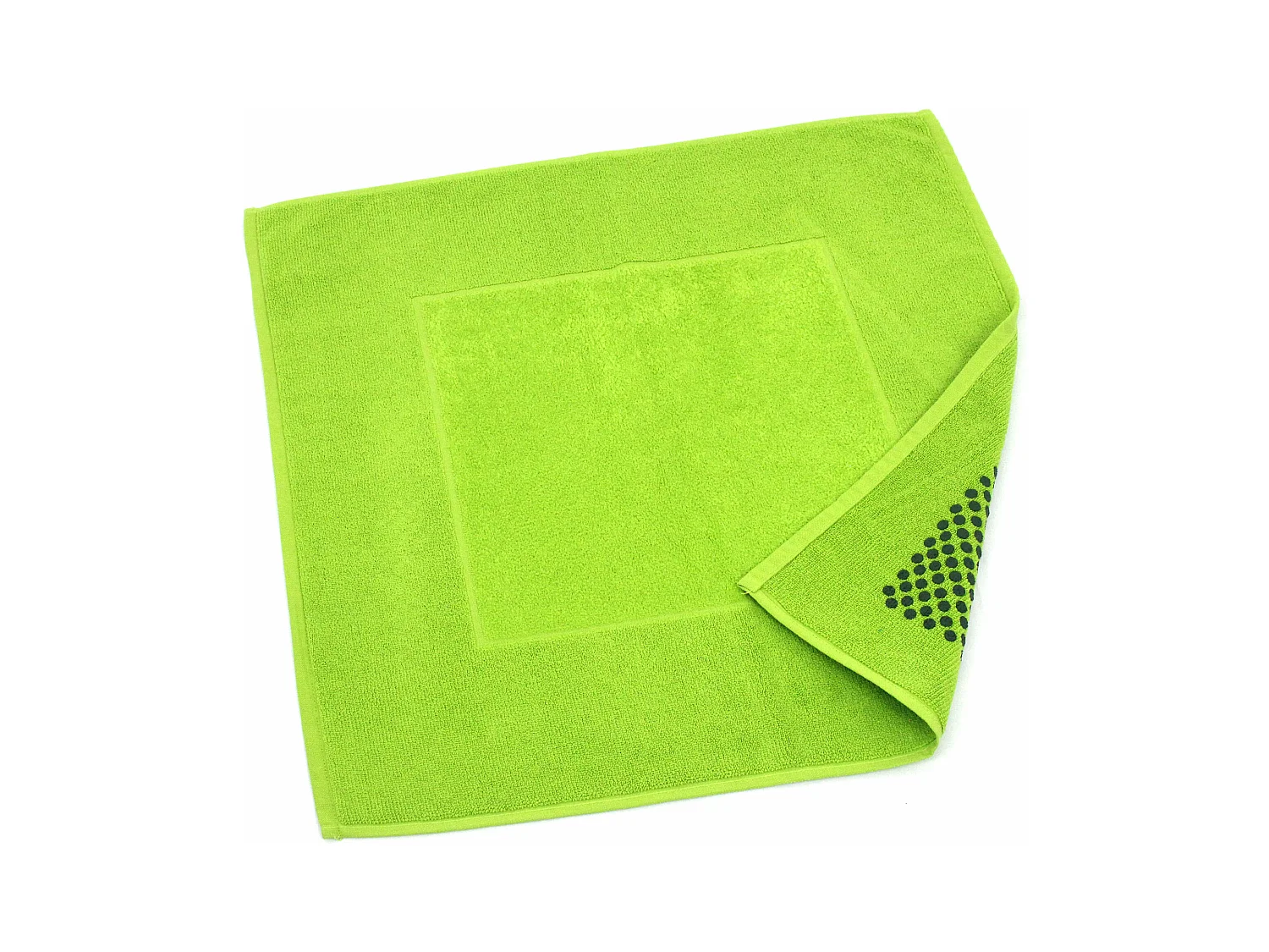 Tapis de bain antidérapant 60x60 cm velours PRESTIGE vert Pistache