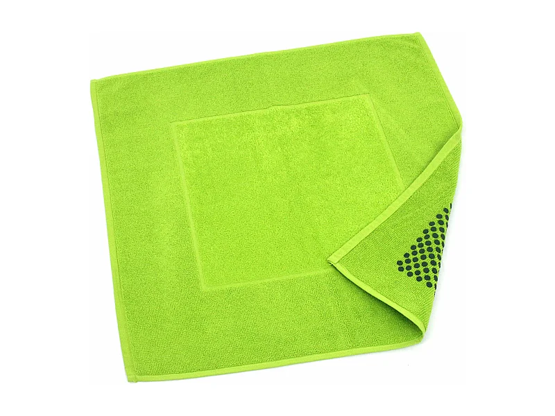 Tapis de bain antidérapant 60x60 cm velours PRESTIGE vert Pistache