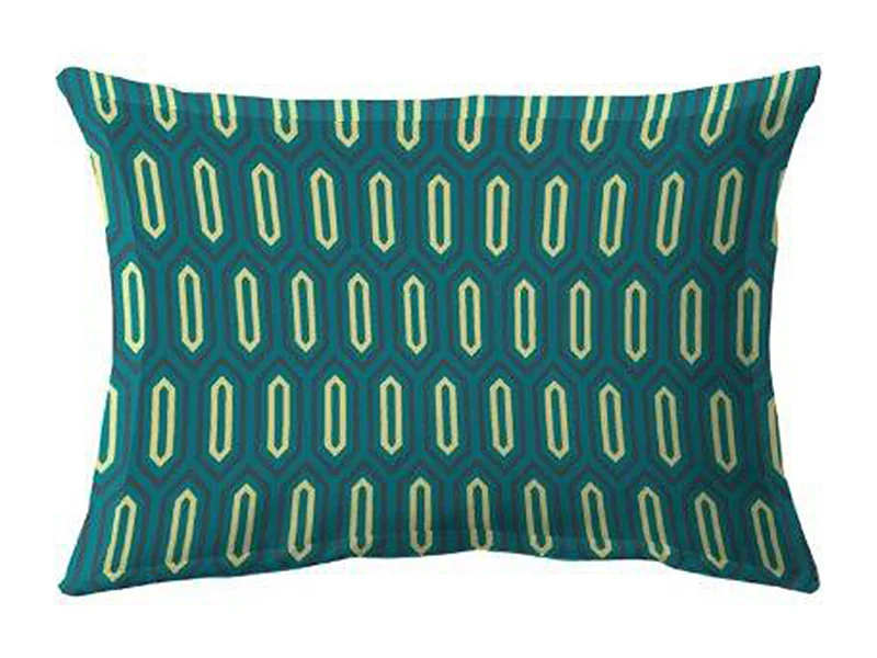 Taie d'oreiller 50x70 cm percale de coton PAST Bleu Canard
