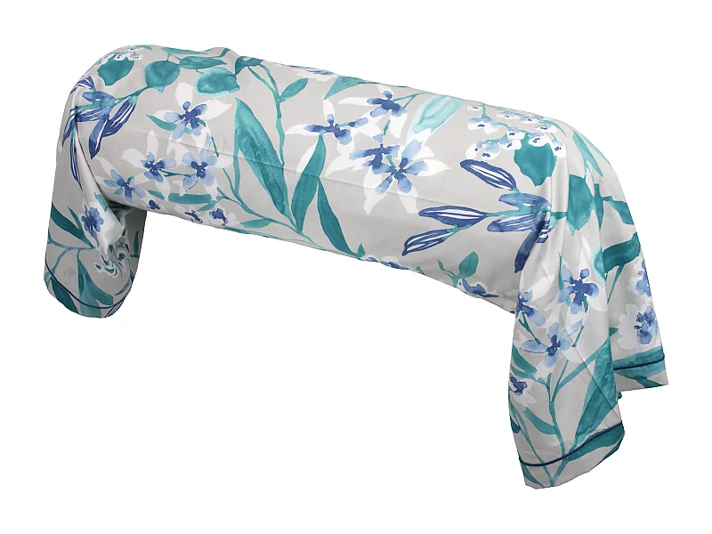 Taie de traversin 240x43 cm satin de coton FRIDA vert emeraude