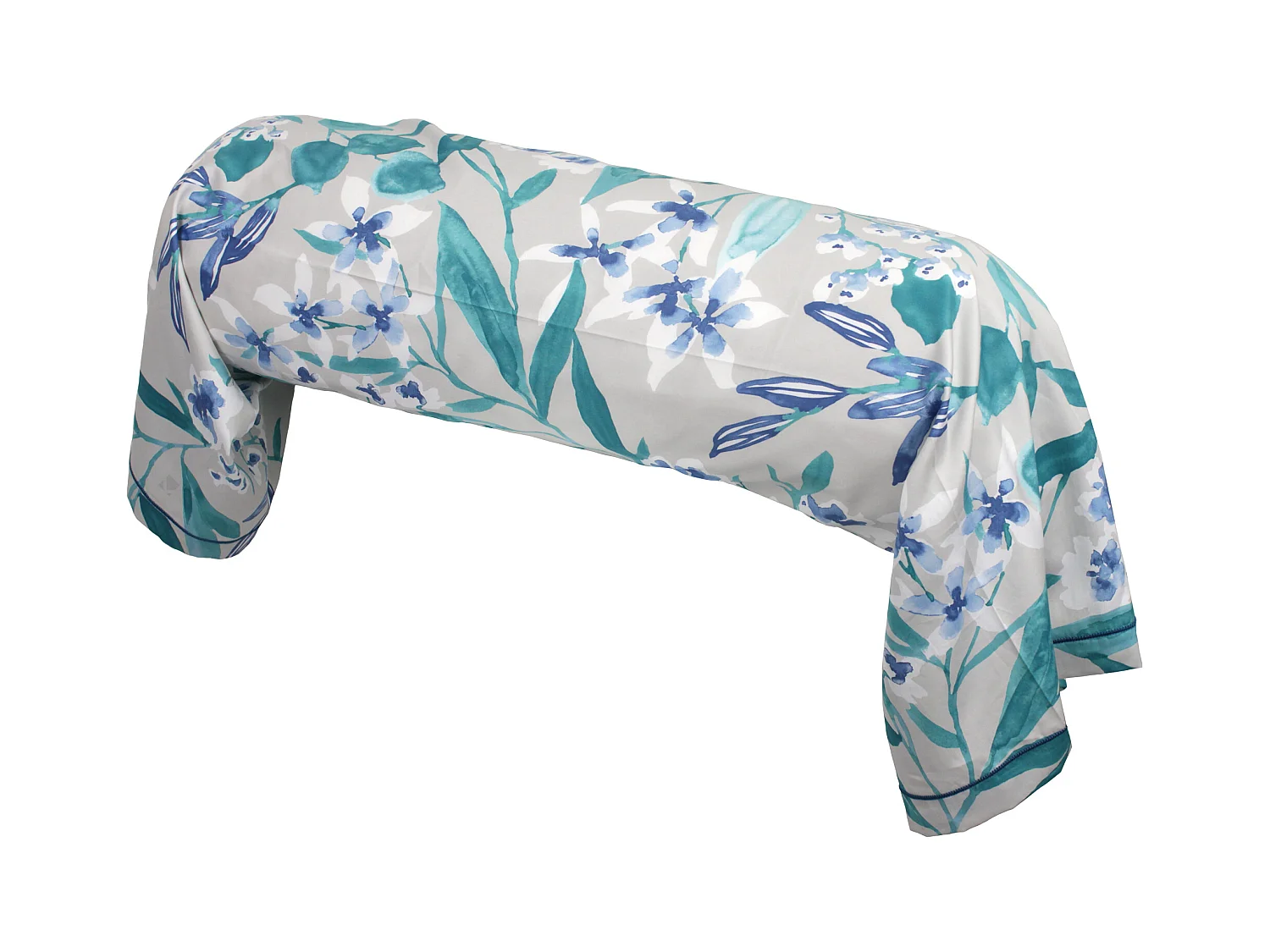 Taie de traversin 240x43 cm satin de coton FRIDA vert emeraude