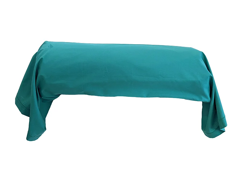 Taie de traversin 140x43 cm percale de coton GUSTAV vert Emeraude