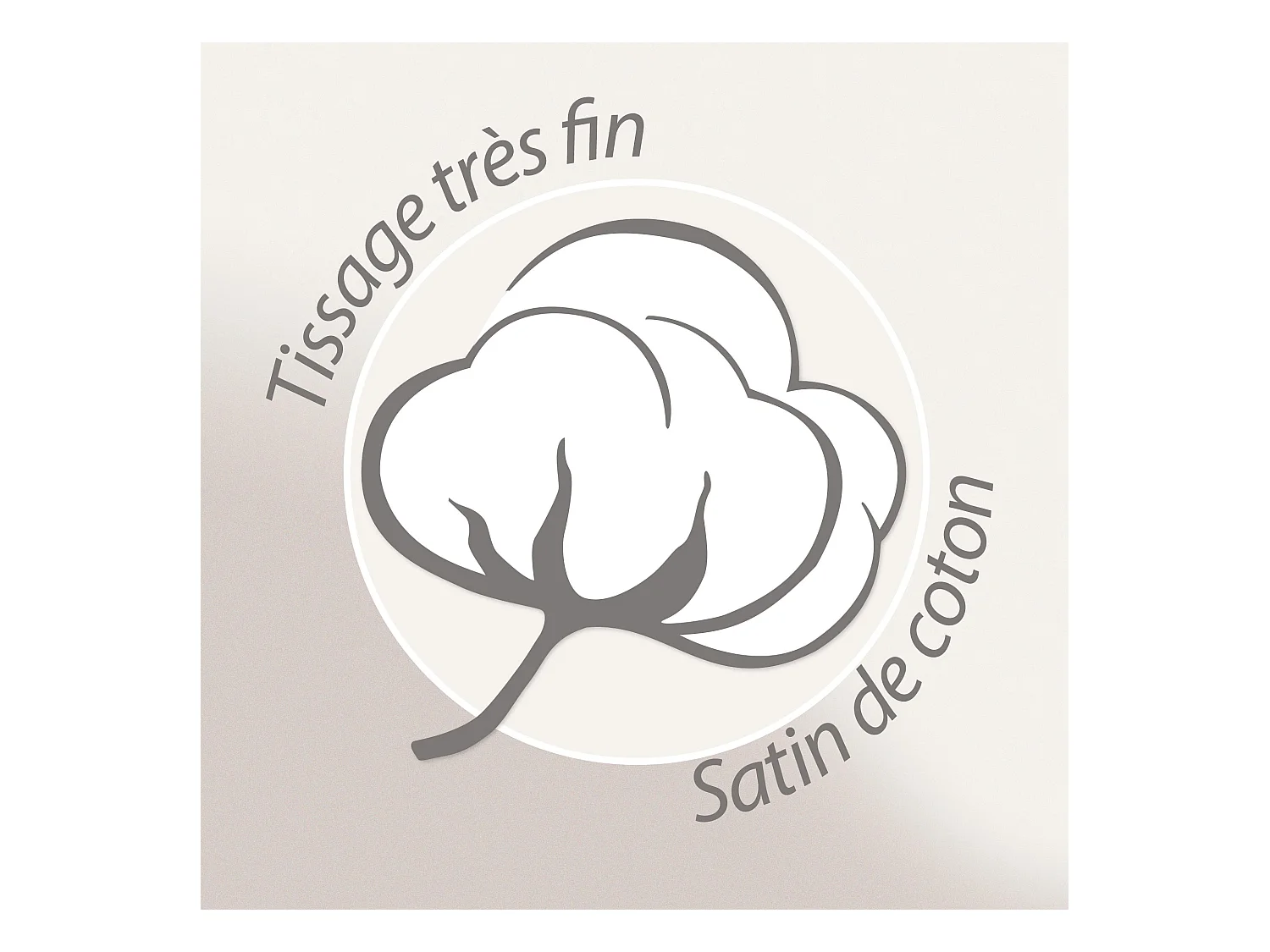 Housse de couette 200x200 cm satin de coton BOTANIC bleu Nuit