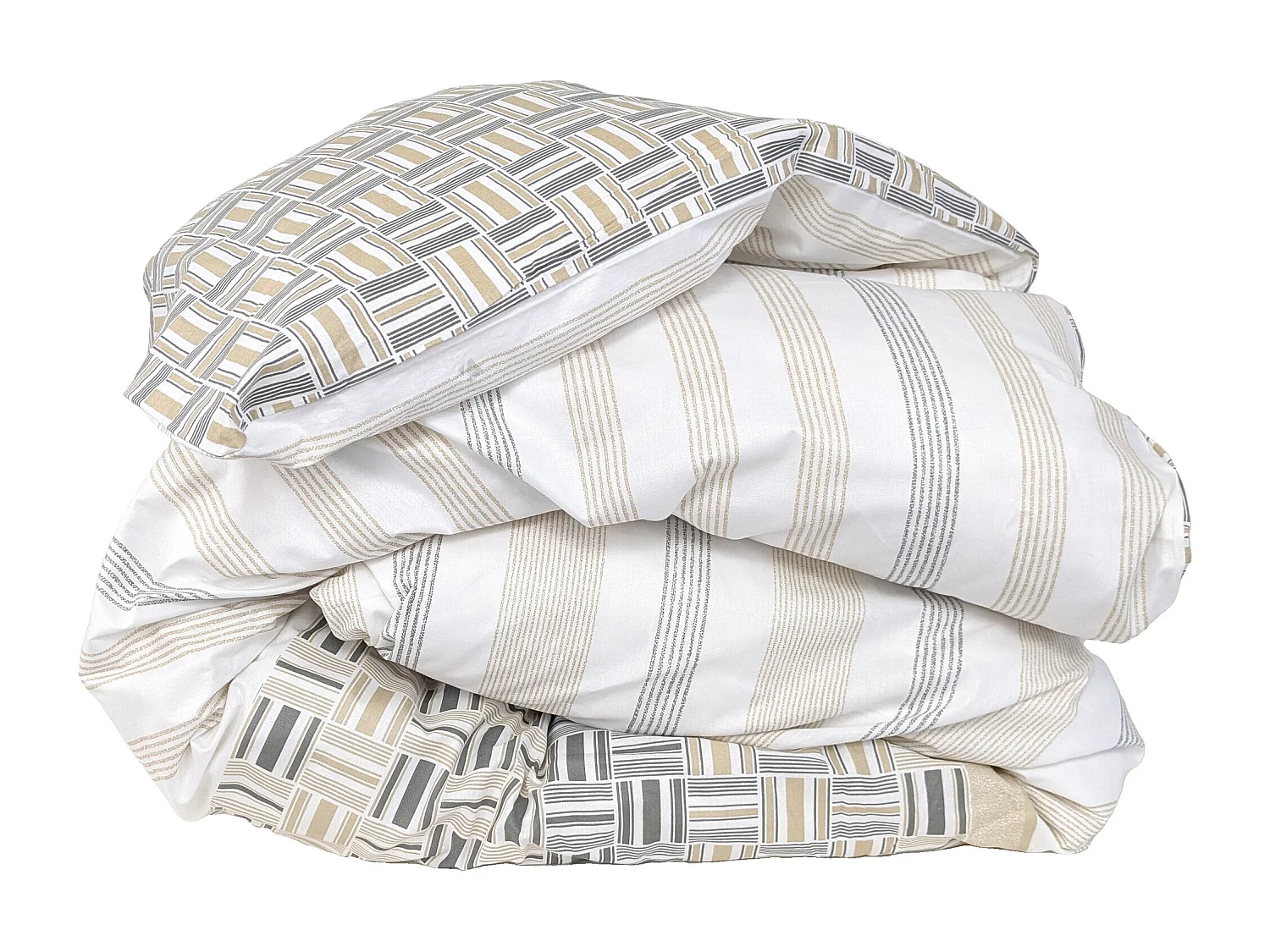 Housse de couette 260x240 cm coton DIEGO Gris