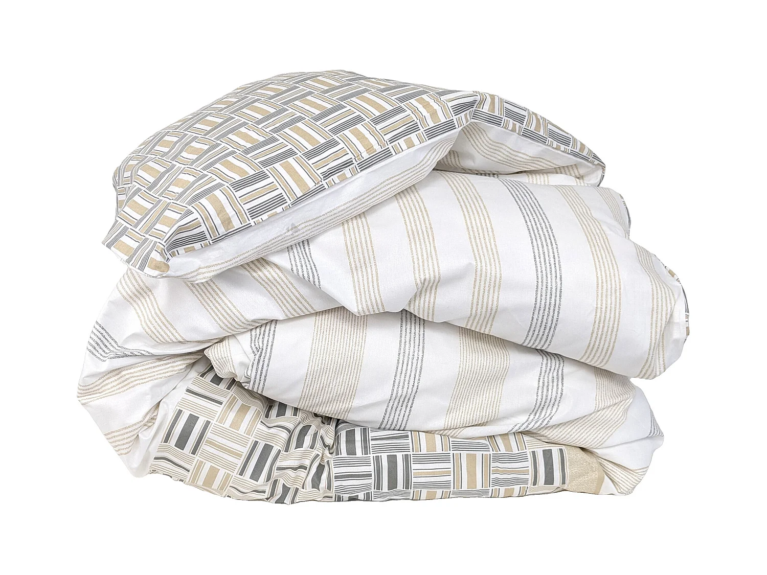 Housse de couette 260x240 cm coton DIEGO Gris
