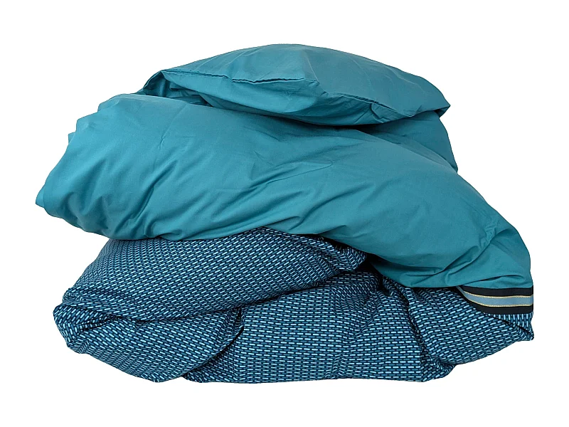 Housse de couette 140x200 cm percale de coton GUSTAV vert Emeraude