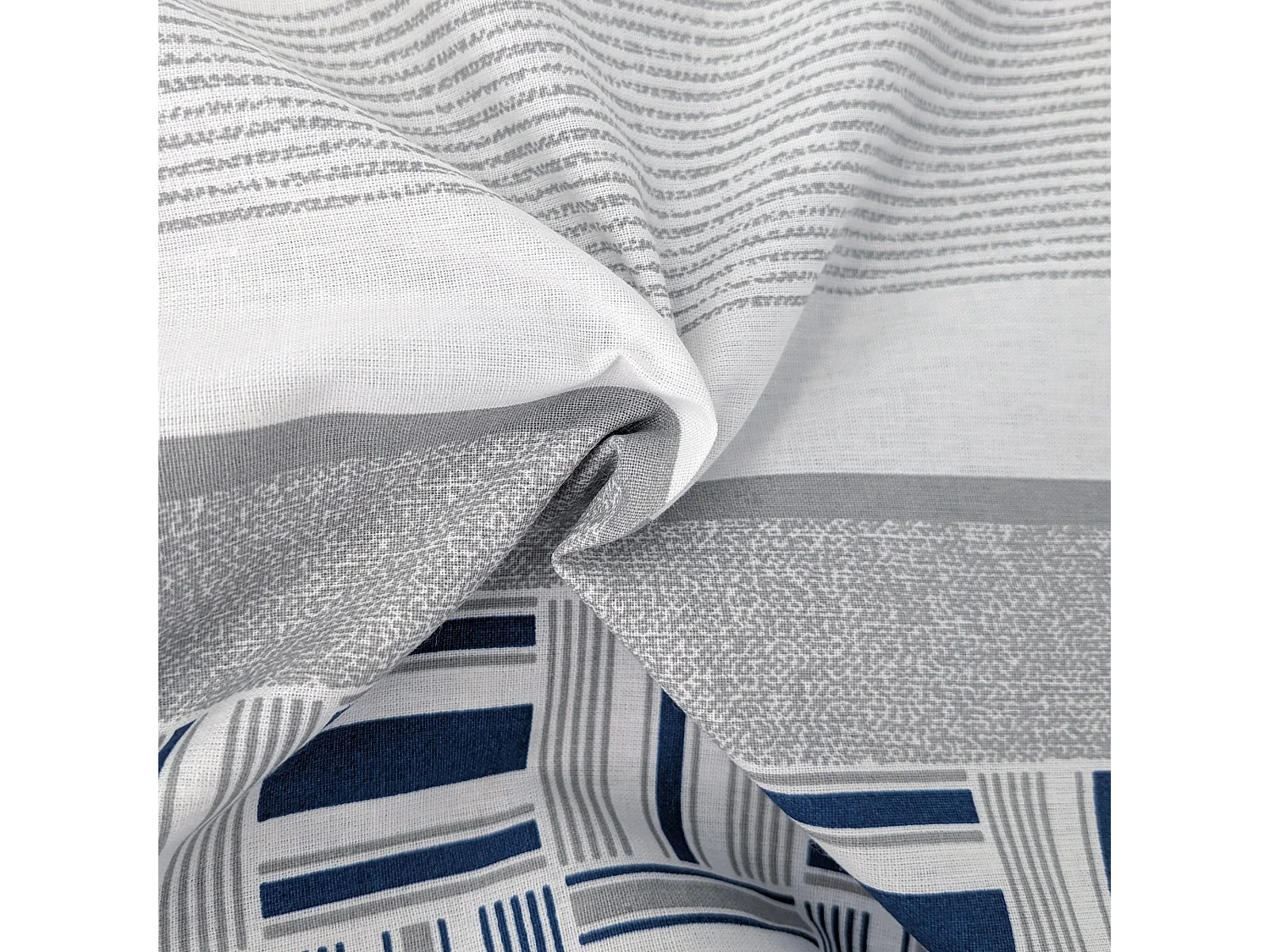 Housse de couette 240x220 cm coton DIEGO bleu baltique