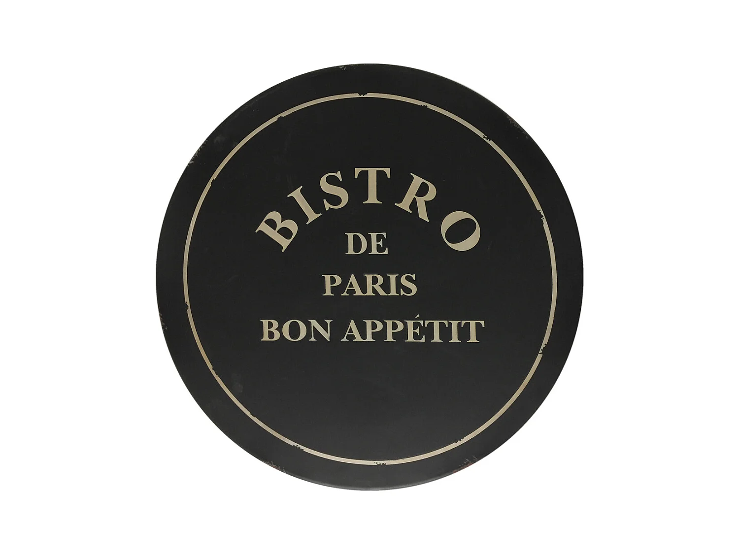 TABLE EN FER NOIR 163 X 163 X 102