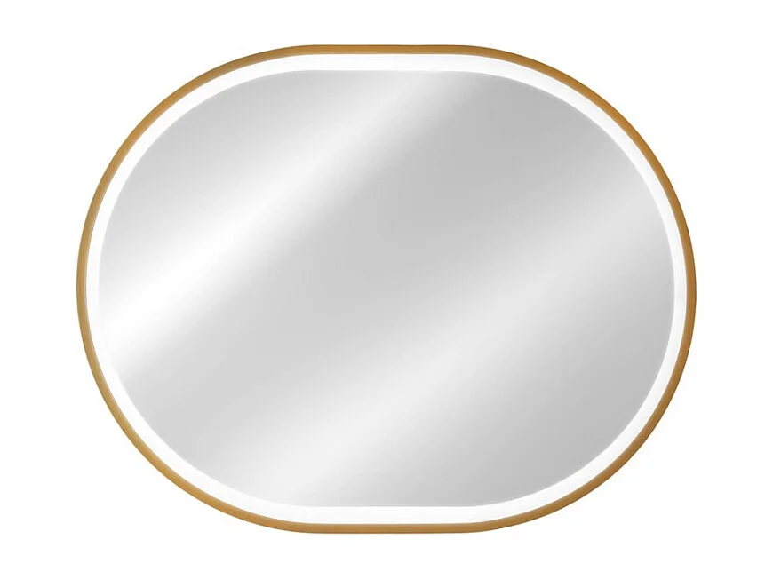 Miroir salle de bain LED doré ovale 90x70 cm design