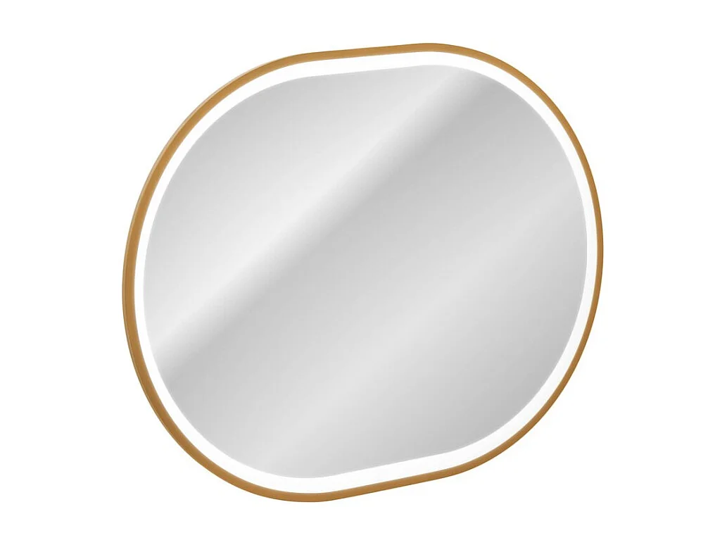 Miroir salle de bain LED doré ovale 90x70 cm design